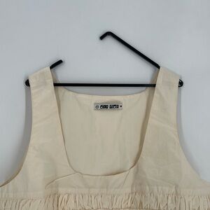 Ciao Lucia Bettina Ruched Cami Cotton Poplin Romantic Top In Cream